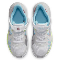 Nike Kyrie Flytrap 5 Kids Basketball Shoes, White/Grey, rebel_hi-res