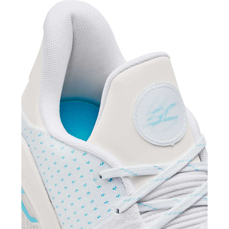 Under Armour Curry 4 Flotro April Showers Basketball Shoes, White/Blue, rebel_hi-res