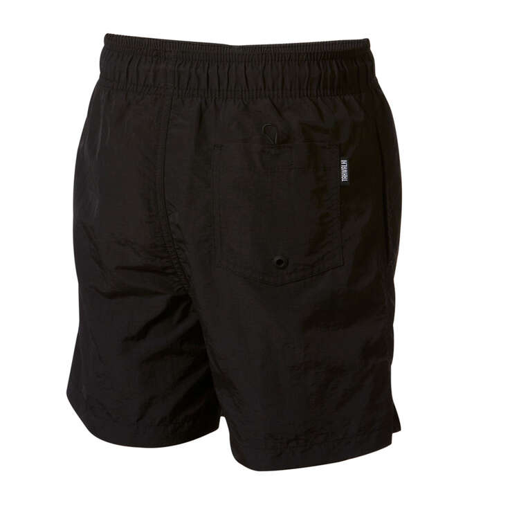 Tahwalhi Boys Solid Pool Shorts, Black, rebel_hi-res