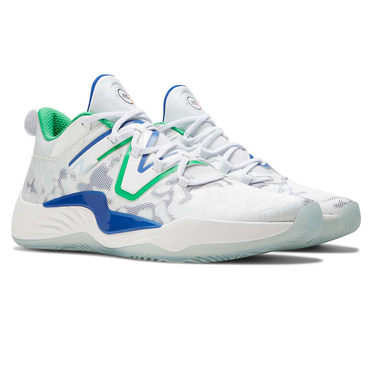 New Balance Two WXY V3 Spin Cycle Basketball Shoes, White/Blue, rebel_hi-res