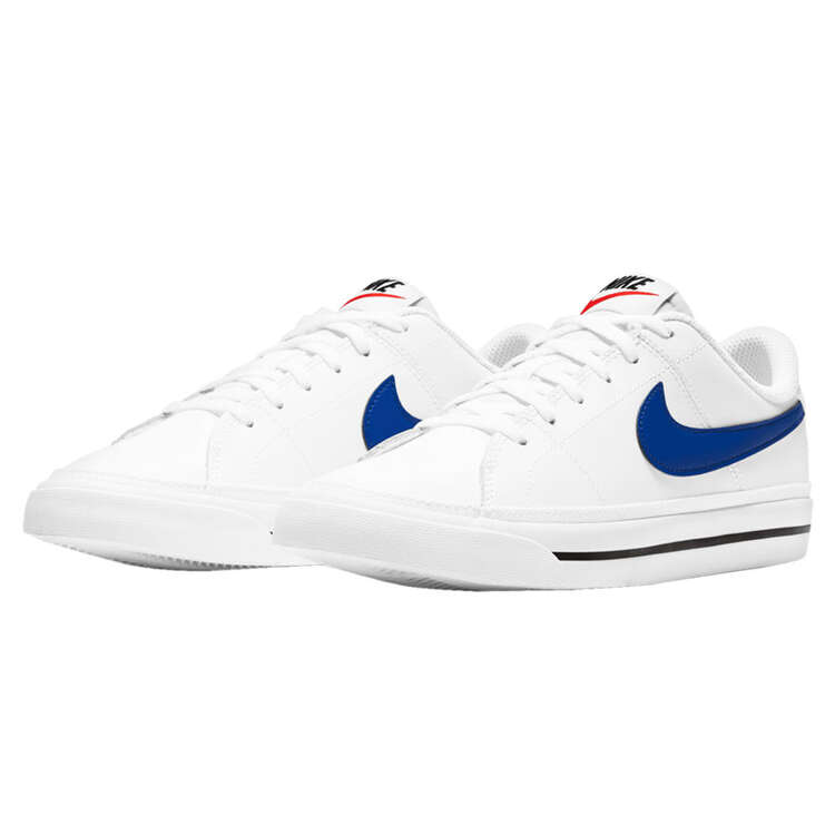 Nike Court Legacy GS Kids Casual Shoes, White/Blue, rebel_hi-res