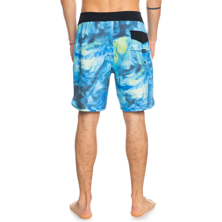 Quiksilver Mens Ocean Scallop 18in Board Shorts Blue 32, Blue, rebel_hi-res