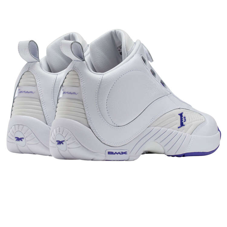 Reebok Answer IV 'Free Agency' Basketball Shoes, White/Purple, rebel_hi-res
