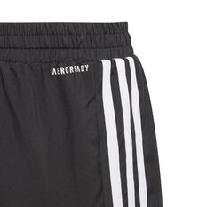 adidas Girls Designed To Move 3-Stripes Shorts, Black, rebel_hi-res