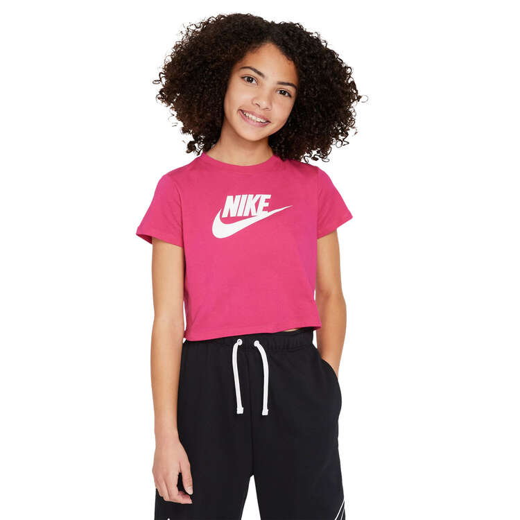Nike Girls Sportswear Futura Cropped Tee Pink XS, Pink, rebel_hi-res