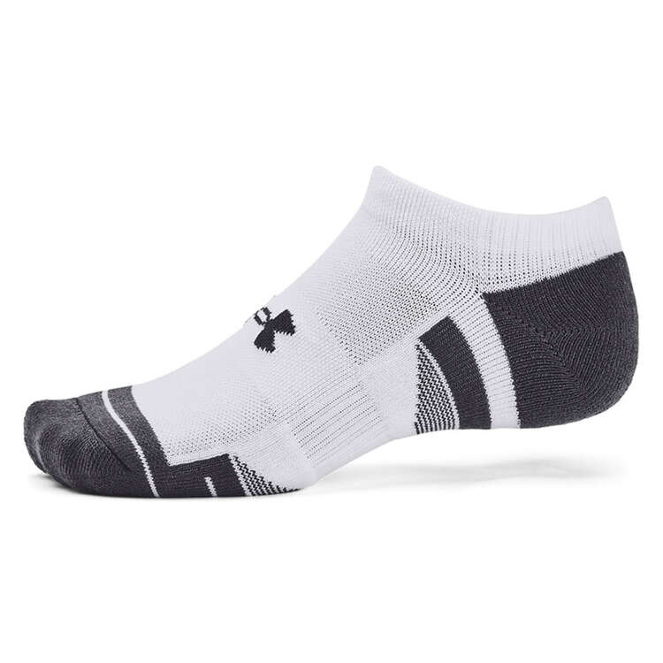 Under Armour Performance Tech No-Show Socks 3-Pack, White, rebel_hi-res