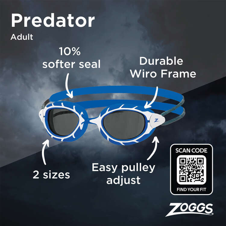 Zoggs Predator S Swim Goggles, , rebel_hi-res