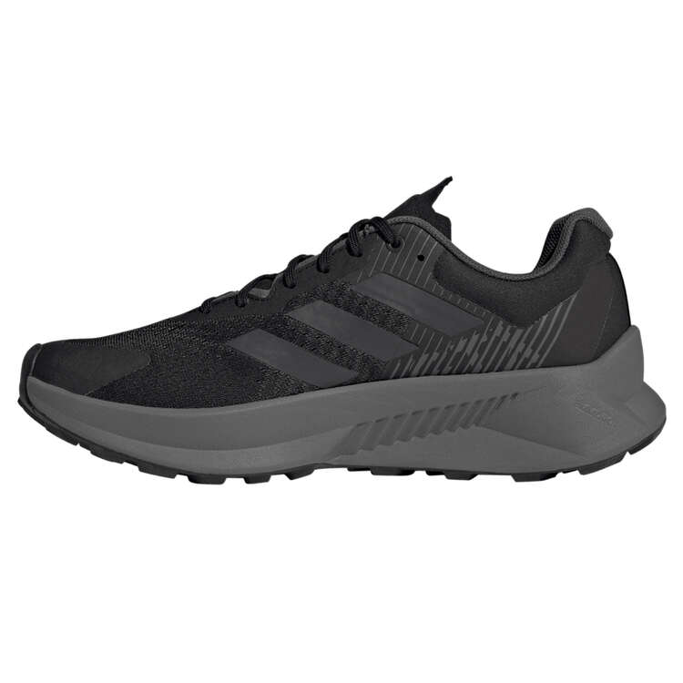adidas Terrex Soulstride Flow GTX Mens Trail Running Shoes Black/Grey US 6, Black/Grey, rebel_hi-res