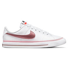 Nike Court Legacy GS Kids Casual Shoes White/Pink US 4, White/Pink, rebel_hi-res