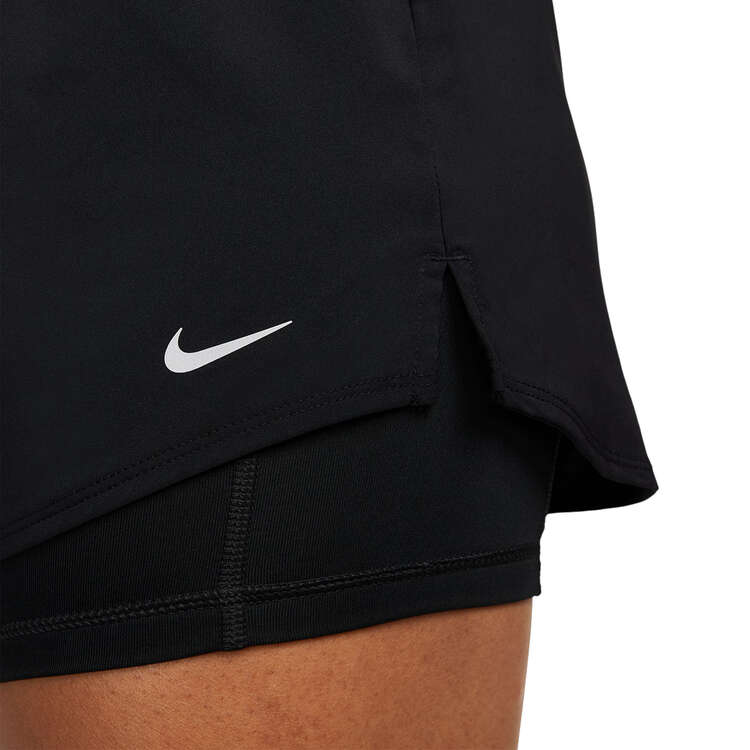 Nike One Womens Dri-FIT 2 In 1 Shorts, Black, rebel_hi-res