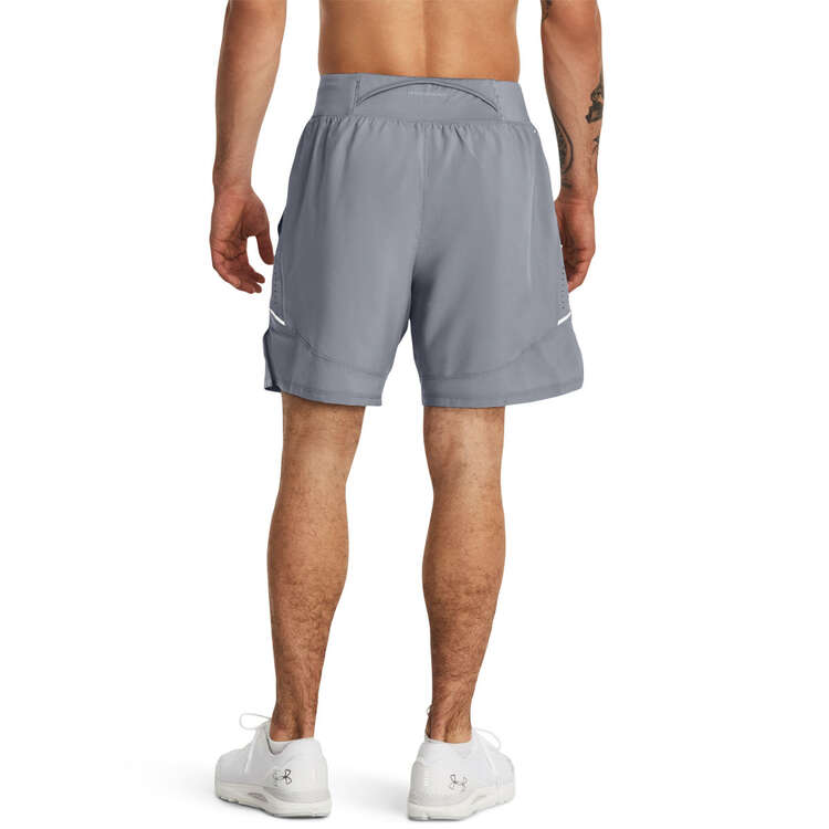 Under Armour Mens UA Launch Elite 7-inch Shorts Grey S, Grey, rebel_hi-res