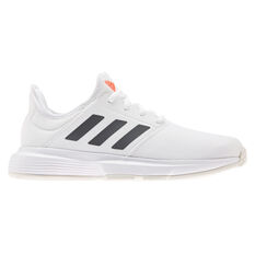adidas GameCourt Womens Tennis Shoes White/Black US 6, White/Black, rebel_hi-res