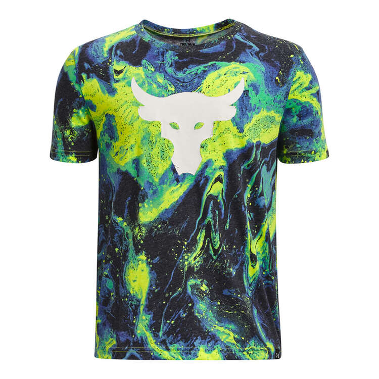 Under Armour Boys Project Rock Marble Tee, , rebel_hi-res
