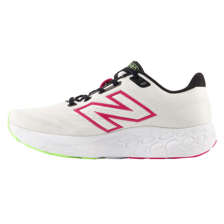 New Balance 680 V8 Womens Running Shoes, White/Black, rebel_hi-res