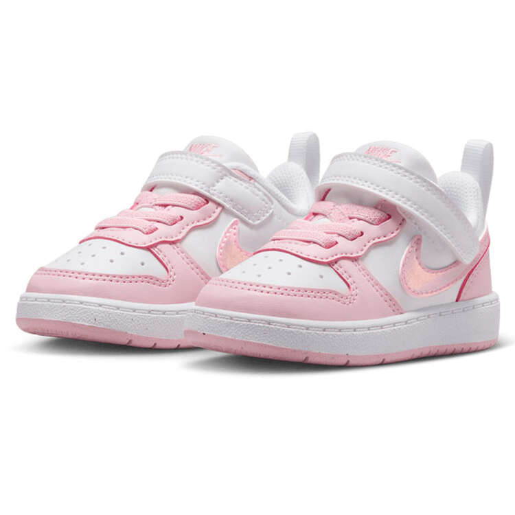 Nike Court Borough Low Recraft Toddlers Shoes, White/Pink, rebel_hi-res