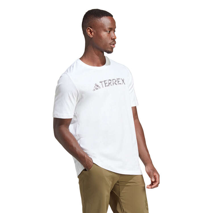 adidas Terrex Mens Classic Logo Tee White XS, White, rebel_hi-res