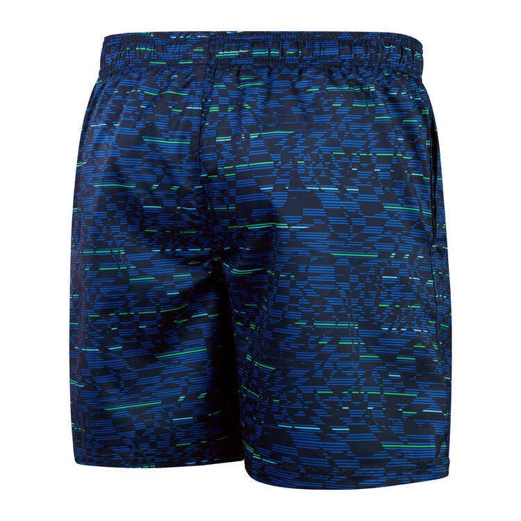 Speedo Mens Eco Xpress Lite 18 Inch Water Shorts, Navy/Blue/Green, rebel_hi-res