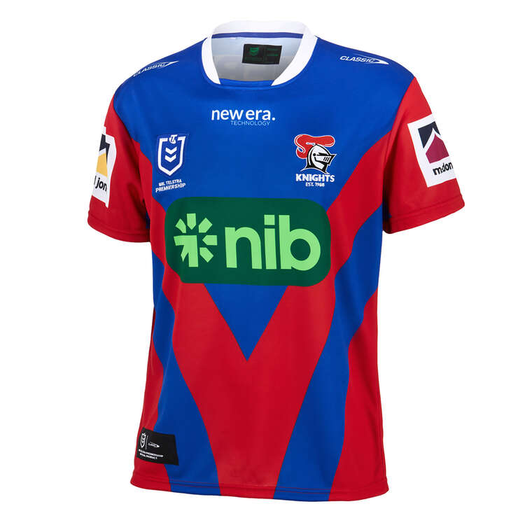 Newcastle Knights 2024 Mens Home Jersey Red S, Red, rebel_hi-res