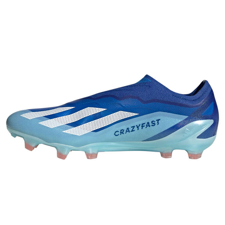 adidas X Crazyfast .1 Laceless Football Boots, Blue/White, rebel_hi-res