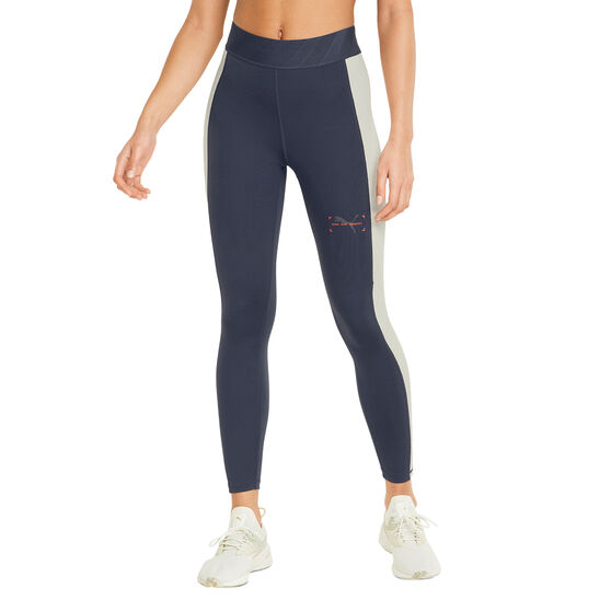 Puma Womens RE:Collection 7/8 Training Tights, Blue, rebel_hi-res