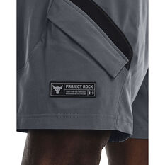 Under Armour Project Rock Mens Unstoppable Shorts, Grey, rebel_hi-res