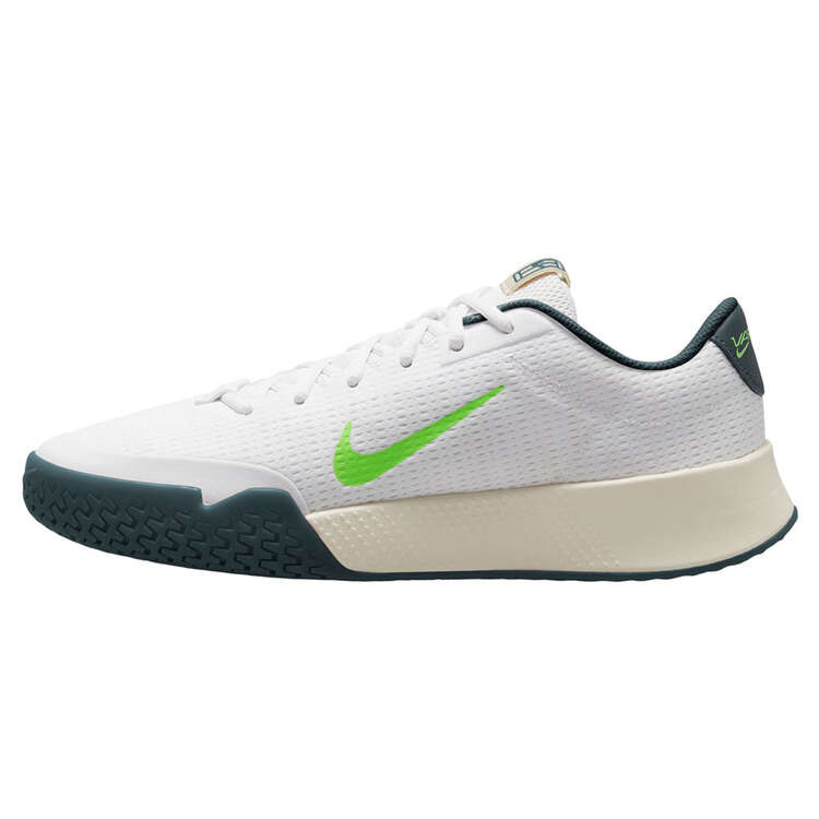 NikeCourt Vapor Lite 2 Mens Tennis Shoes White/Green US 7, White/Green, rebel_hi-res