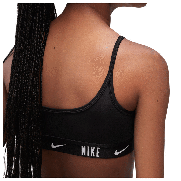 Nike Girls Trophy Sports Bra, Black/White, rebel_hi-res