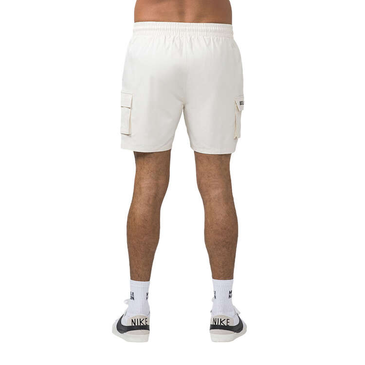 Muscle Nation Mens Daily Cargo Shorts Offwhite S, Offwhite, rebel_hi-res