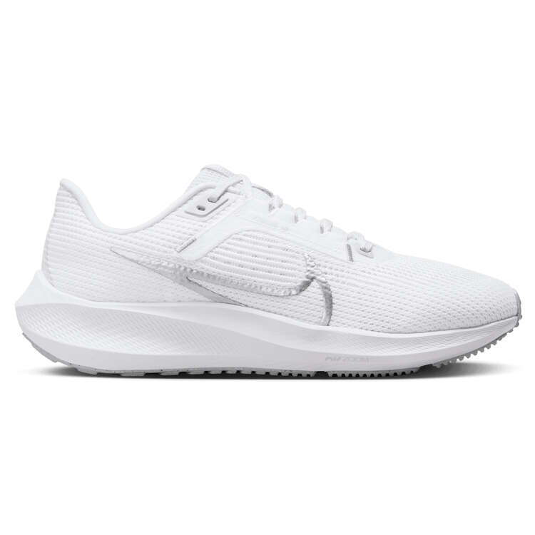 Nike Air Zoom Pegasus 40 Womens Running Shoes White/Silver US 10, White/Silver, rebel_hi-res