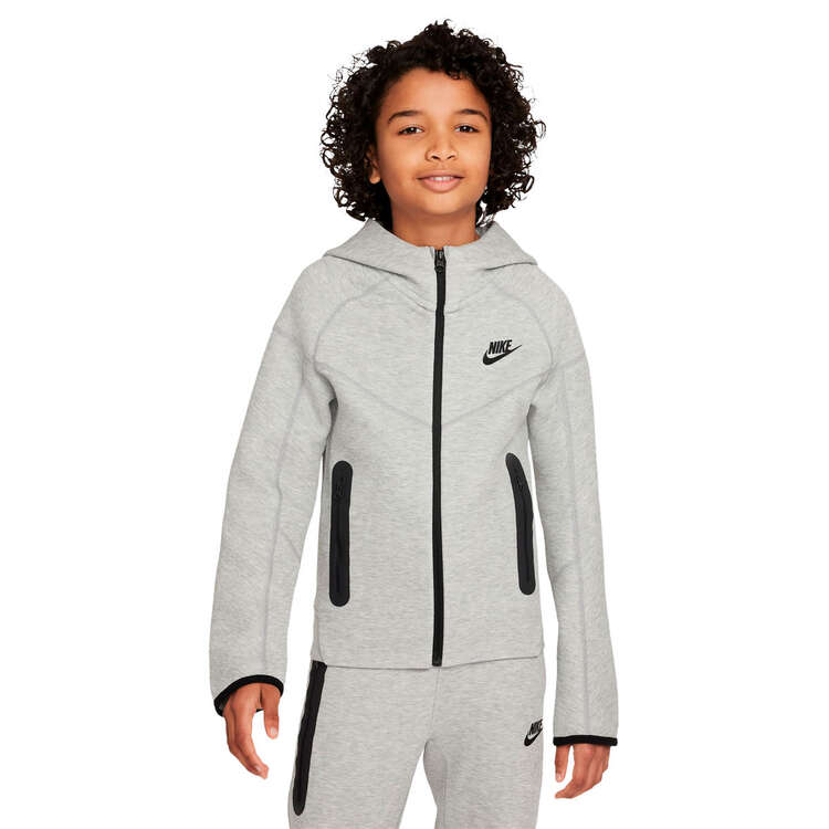 Nike Kids Sportswear Tech Fleece Jacket, Grey/Black, rebel_hi-res