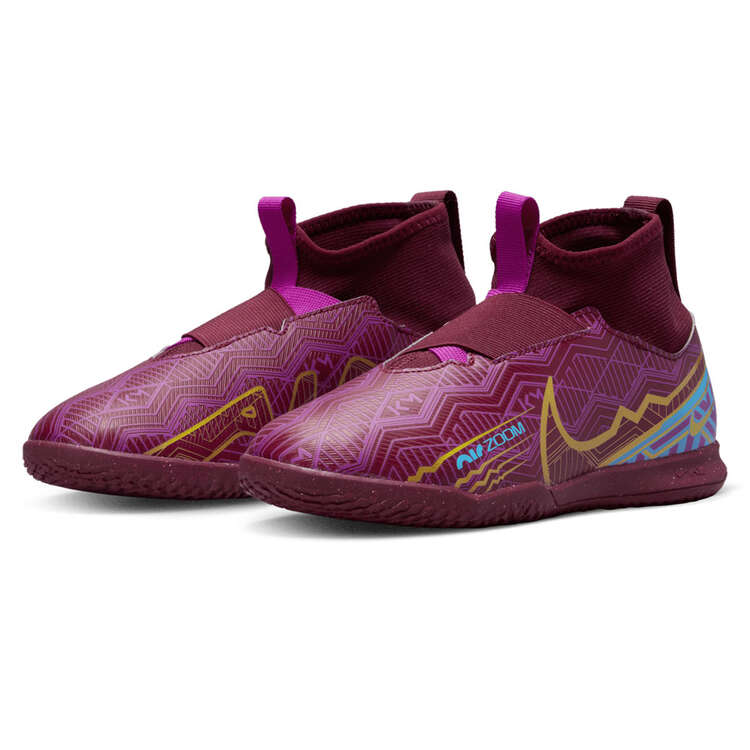 Nike Zoom Mercurial Superfly 9 Academy KM Kids Football Boots, Blue/Purple, rebel_hi-res