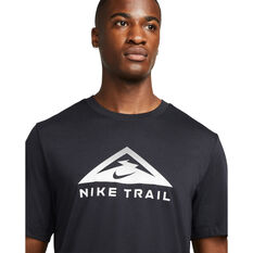 Nike Mens Dri-FIT Trail Running Tee, Black, rebel_hi-res