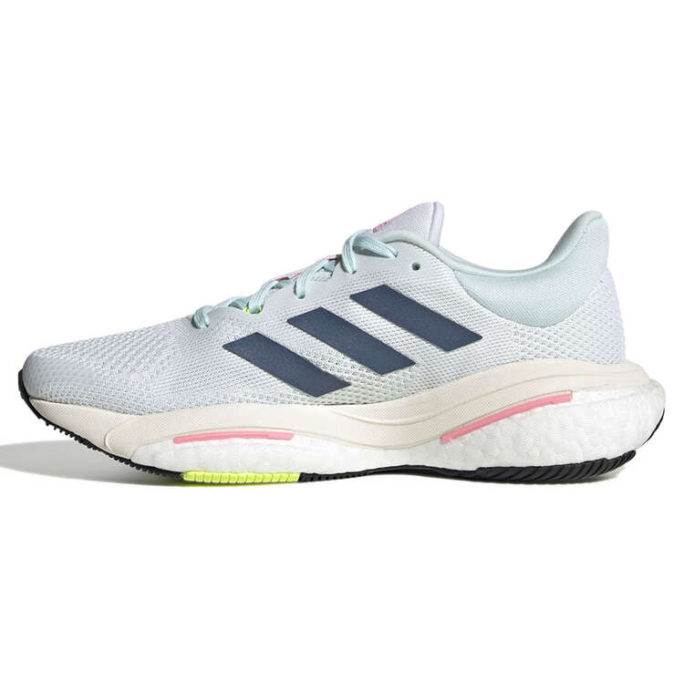 adidas Solarglide 5 Womens Running Shoes, White/Blue, rebel_hi-res