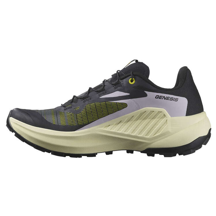 Salomon Womens Genesis Trail Running Shoes Black/Yellow 6, Black/Yellow, rebel_hi-res