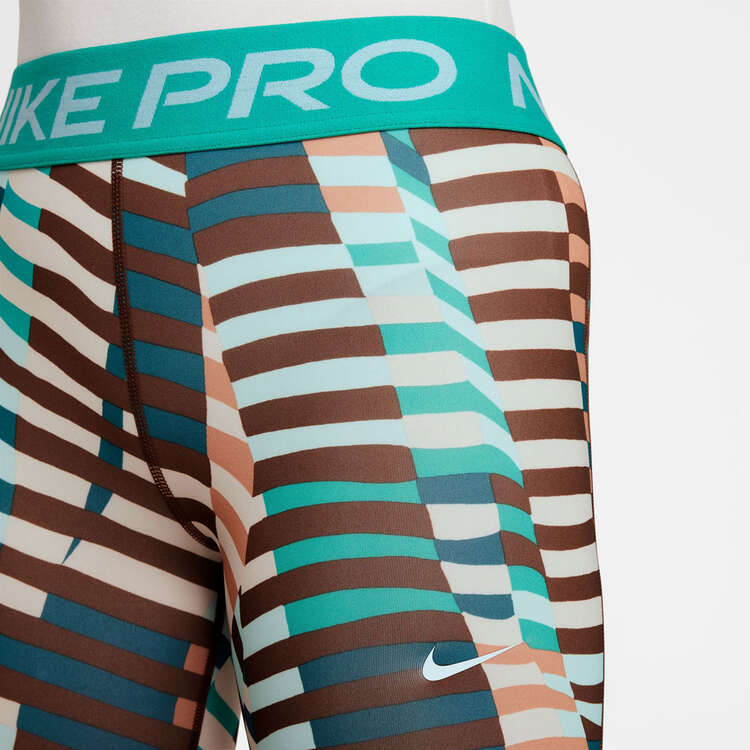 Nike Pro Girls Dri-FIT Performance Tights, Green/Print, rebel_hi-res