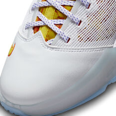 Nike LeBron 19 Low Fruity Pebbles Basketball Shoes, White/Yellow, rebel_hi-res