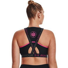 Under Armour Womens Crossback Pocket Sports Bra Black XS, Black, rebel_hi-res