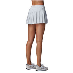 Running Bare Womens Ab Waisted Match Point Tennis Skirt White 14, White, rebel_hi-res