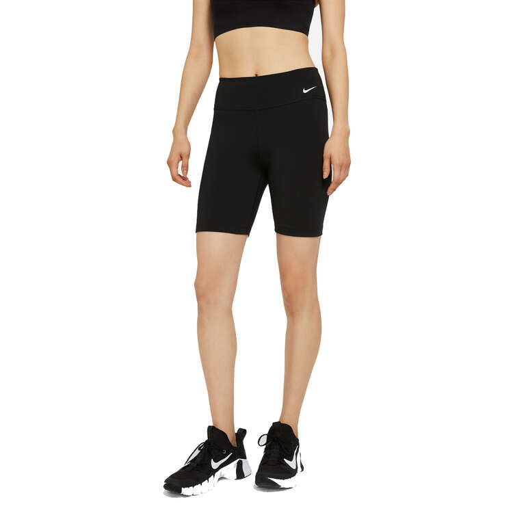 Nike One Womens Mid-Rise 7 inch Tights, Black, rebel_hi-res