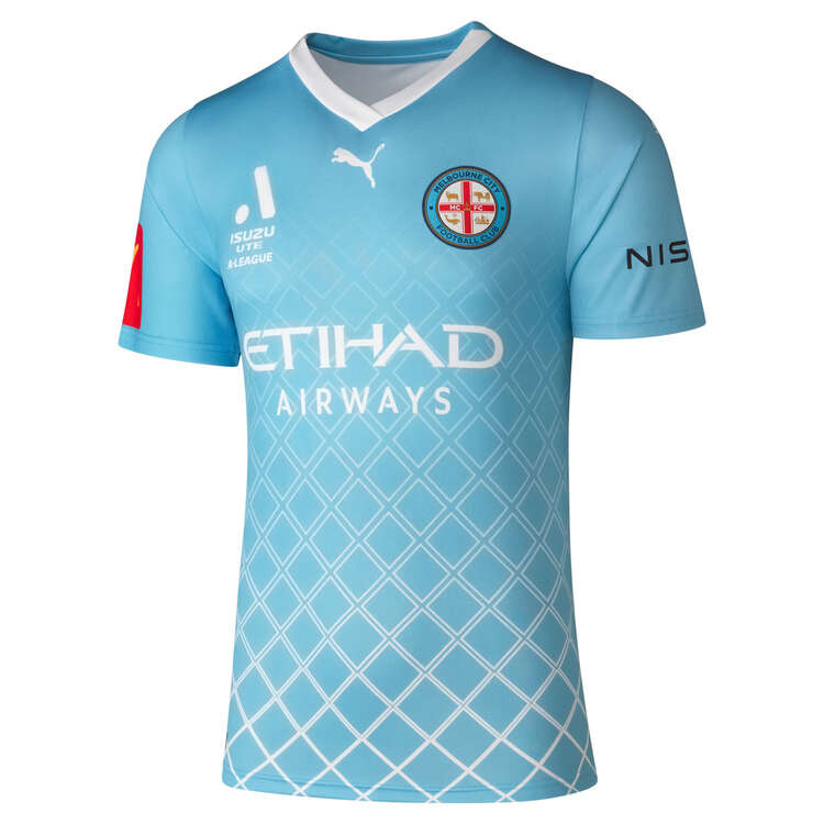 Puma Youth Melbourne City FC 2023/24 Home Football Jersey Blue XS, Blue, rebel_hi-res