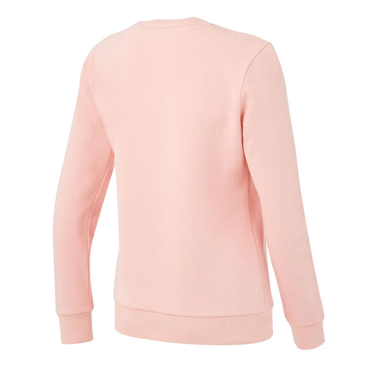 Puma Womens Essentials Embroidery Crew Sweatshirt Pink XS, Pink, rebel_hi-res