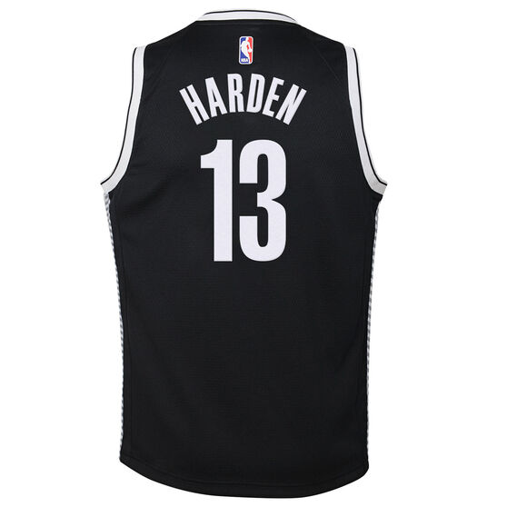 Jordan Brooklyn Nets James Harden Kids Icon Swingman Jersey, Black, rebel_hi-res