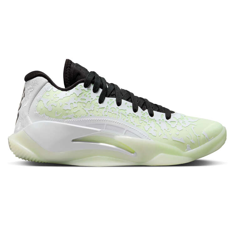 Jordan Zion 3 Glow in the Dark Basketball Shoes White/Green US Mens 7 / Womens 8.5, White/Green, rebel_hi-res