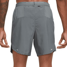 Nike Mens Dri-FIT Stride Brief-Lined Running Shorts Grey S, Grey, rebel_hi-res