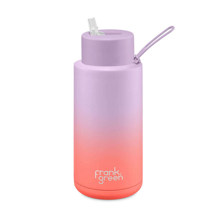 Frank Green Reusable 1L Gradient Water Bottle - Lilac Haze/Living Coral, , rebel_hi-res