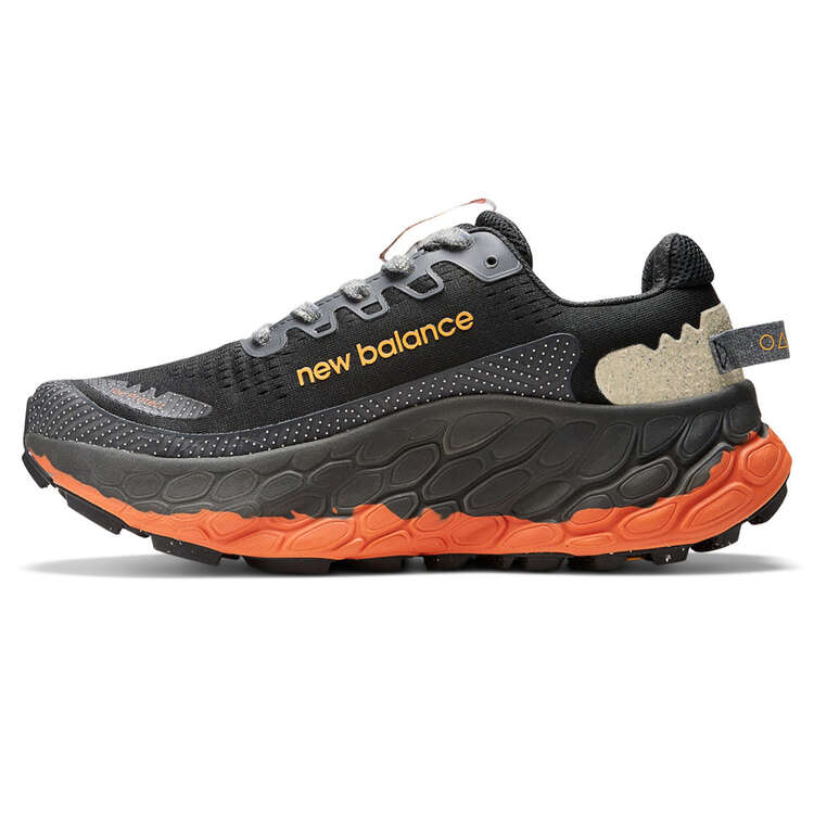 New Balance Fresh Foam More Trail V3 Mens Trail Running Shoes, Black/Red, rebel_hi-res