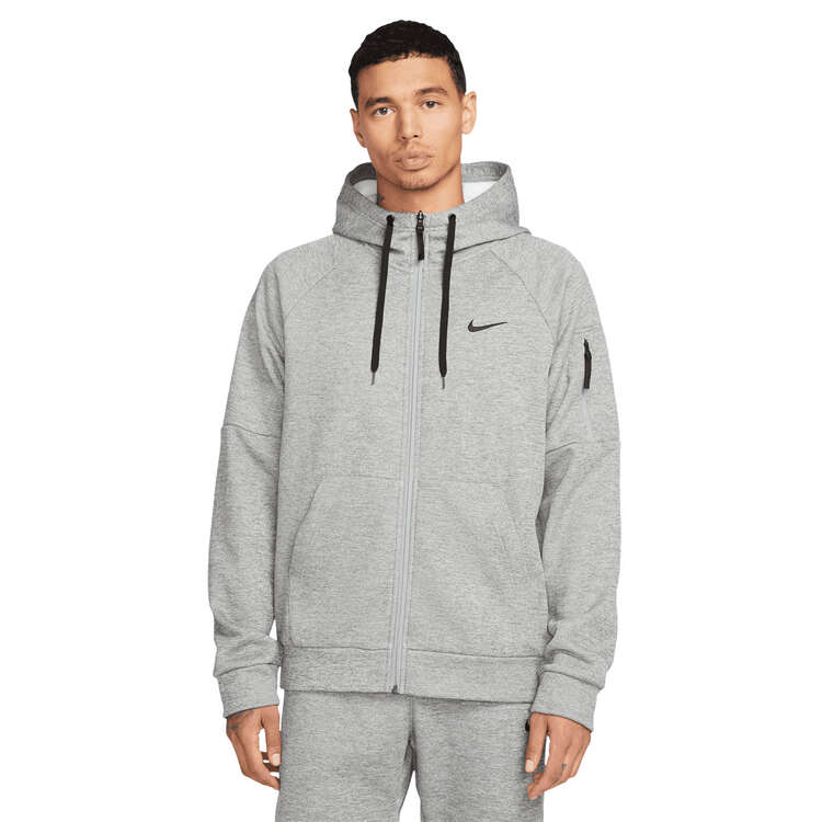 Nike Mens Therma-FIT Full-Zip Hoodie Grey S, Grey, rebel_hi-res