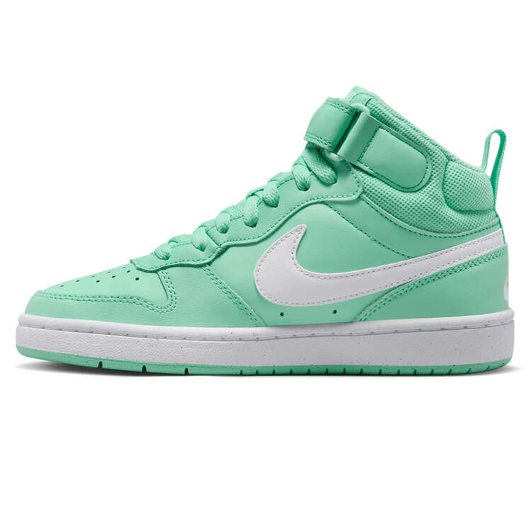 Nike Court Borough Mid 2 GS Kids Casual Shoes Green/White US 4, Green/White, rebel_hi-res
