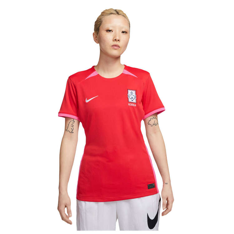 Nike Korea Republic 2023 Womens Stadium Home Dri-FIT Football Jersey Red XS, Red, rebel_hi-res