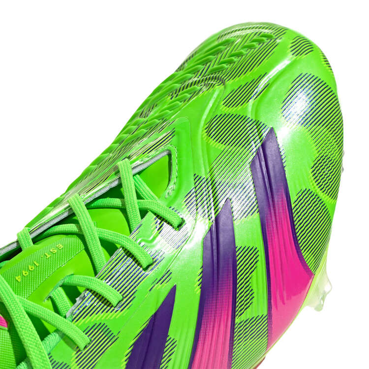 adidas Predator Elite Football Boots, Green/Pink, rebel_hi-res